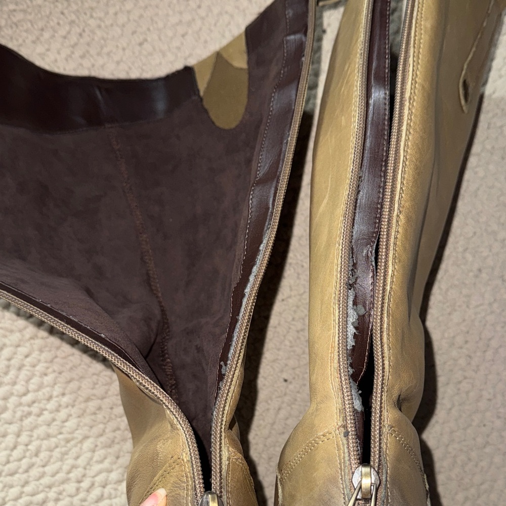 Sam Edelman —Classic Tall Leather Riding Boots in Olive Brown - Picture 10 of 11